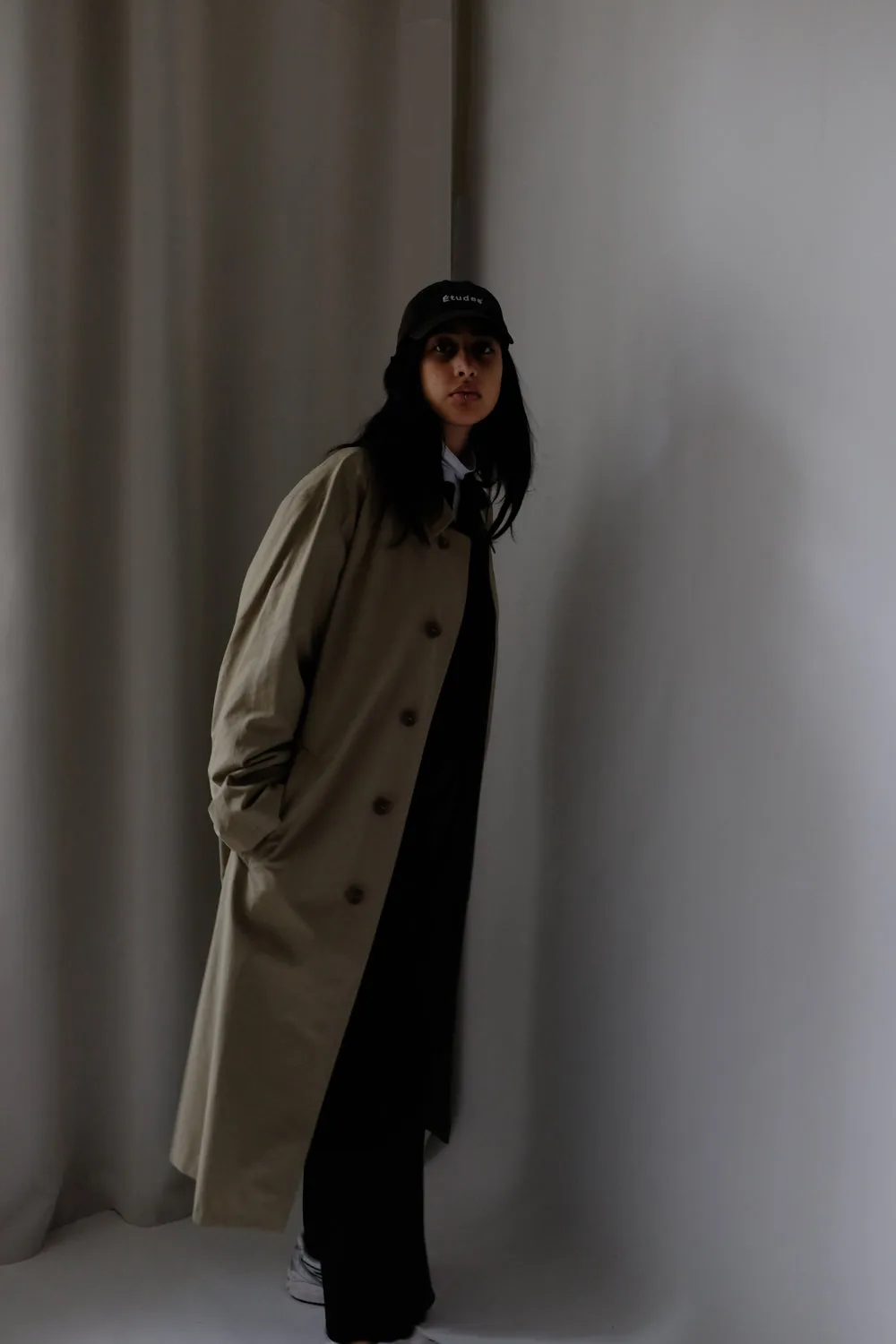 0063_CLEAN CLASSY BEIGE TRENCH COAT