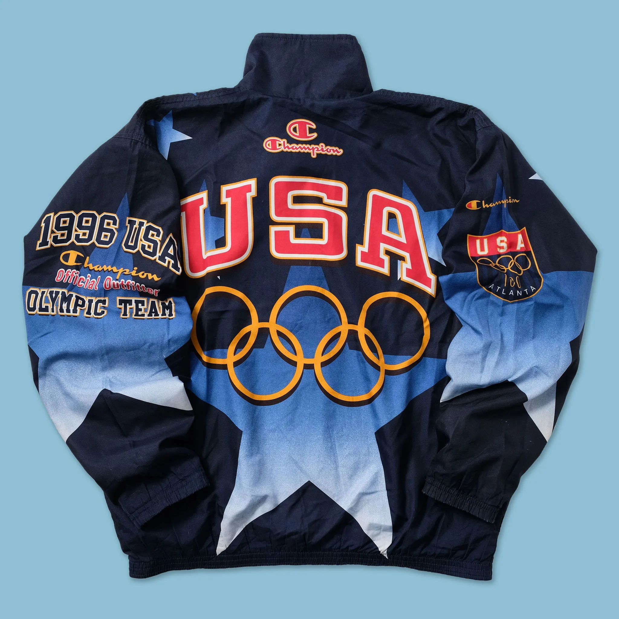 1996 Champion Atlanta Olympics USA Track Jacket XLarge