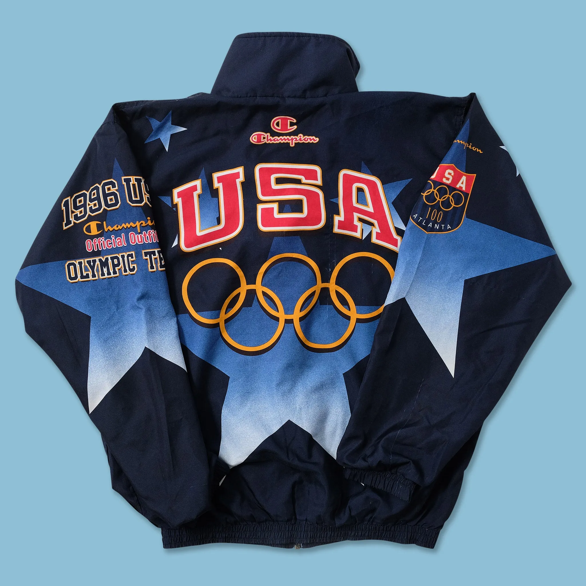 1996 Champion USA Atlanta Olympics Track Jacket Small