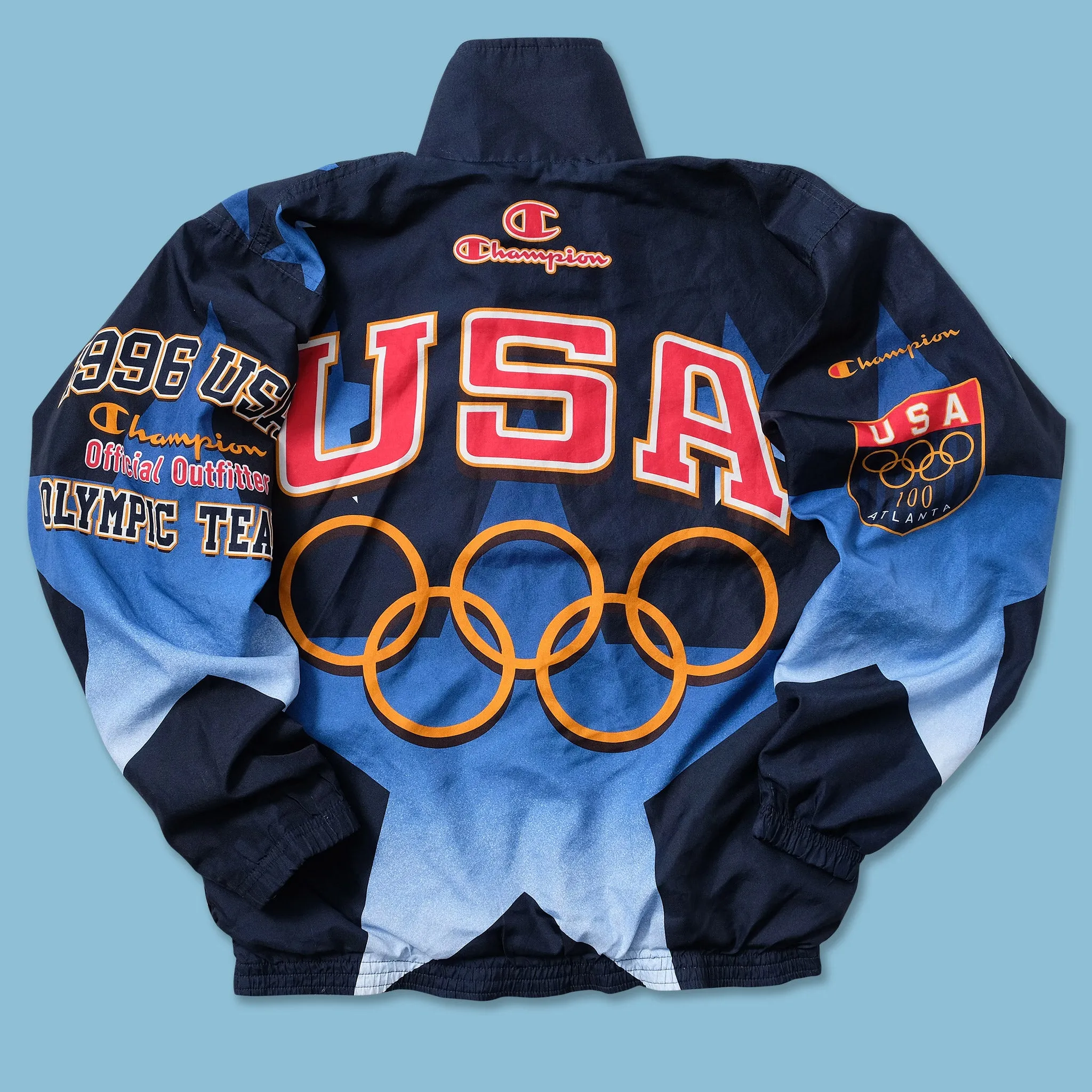 1996 Champion USA Olympic Team Track Jacket Medium