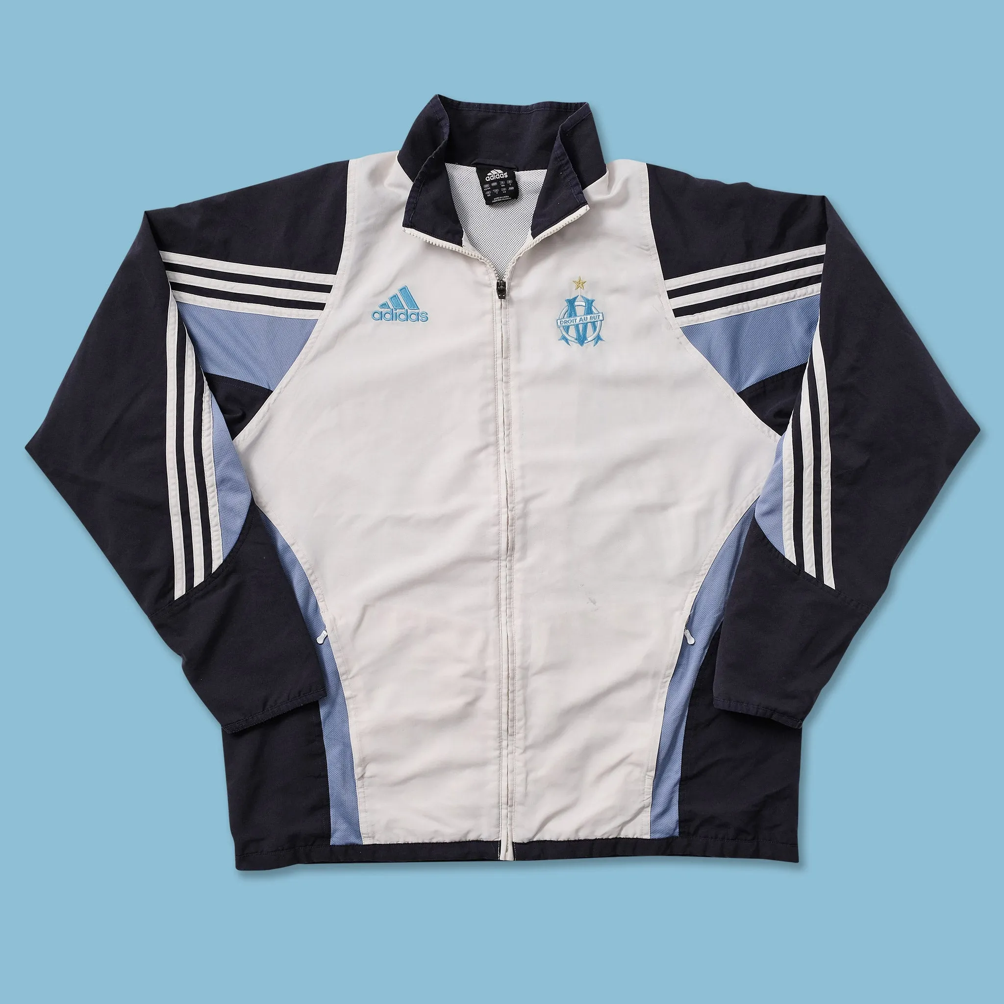 2003 adidas Olympique Marseille Track Jacket Large