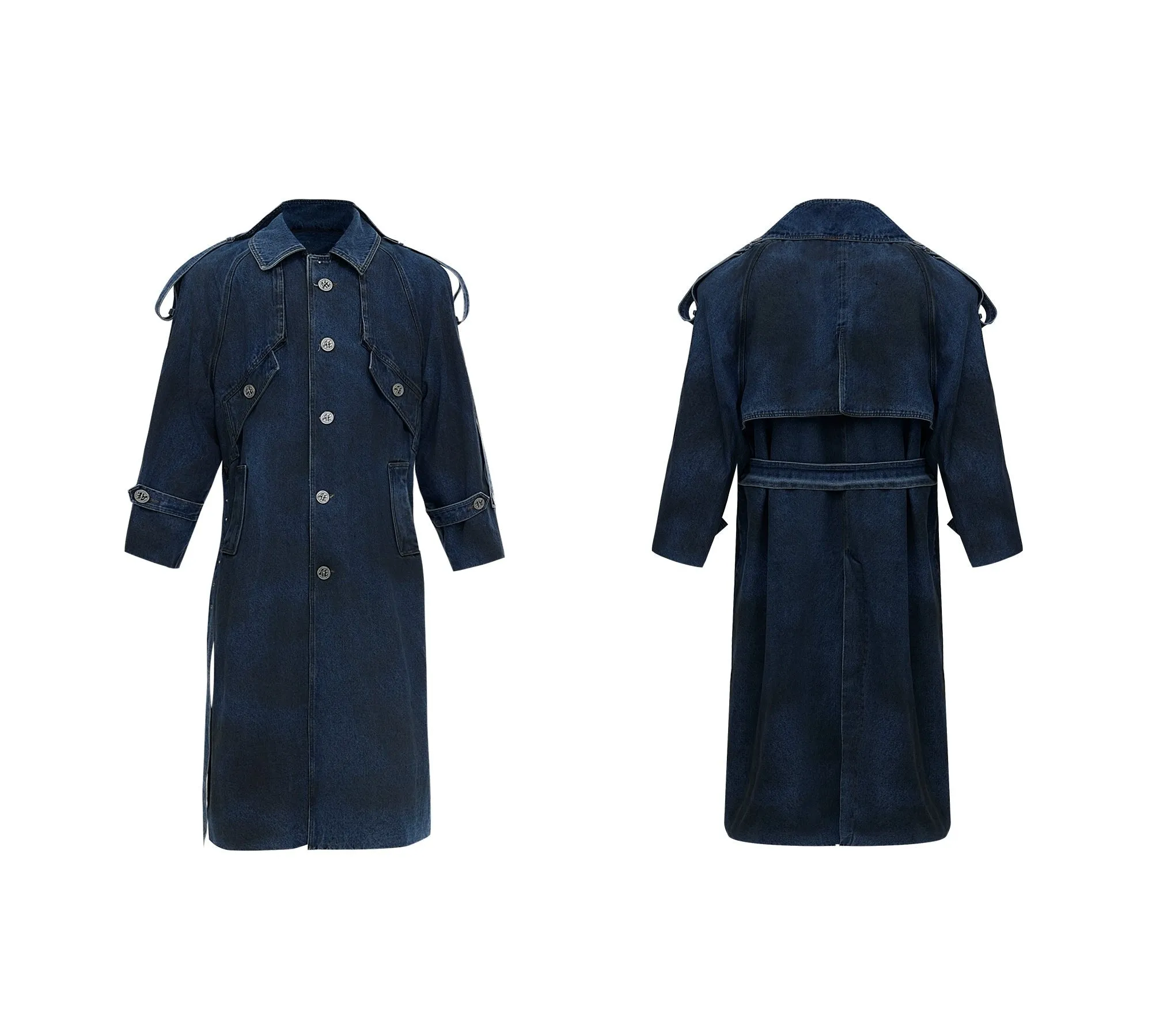 【24s Sep.】Washed Long Denim Coat