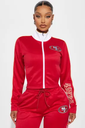 49ers Nation Zip Up Track Jacket - Red