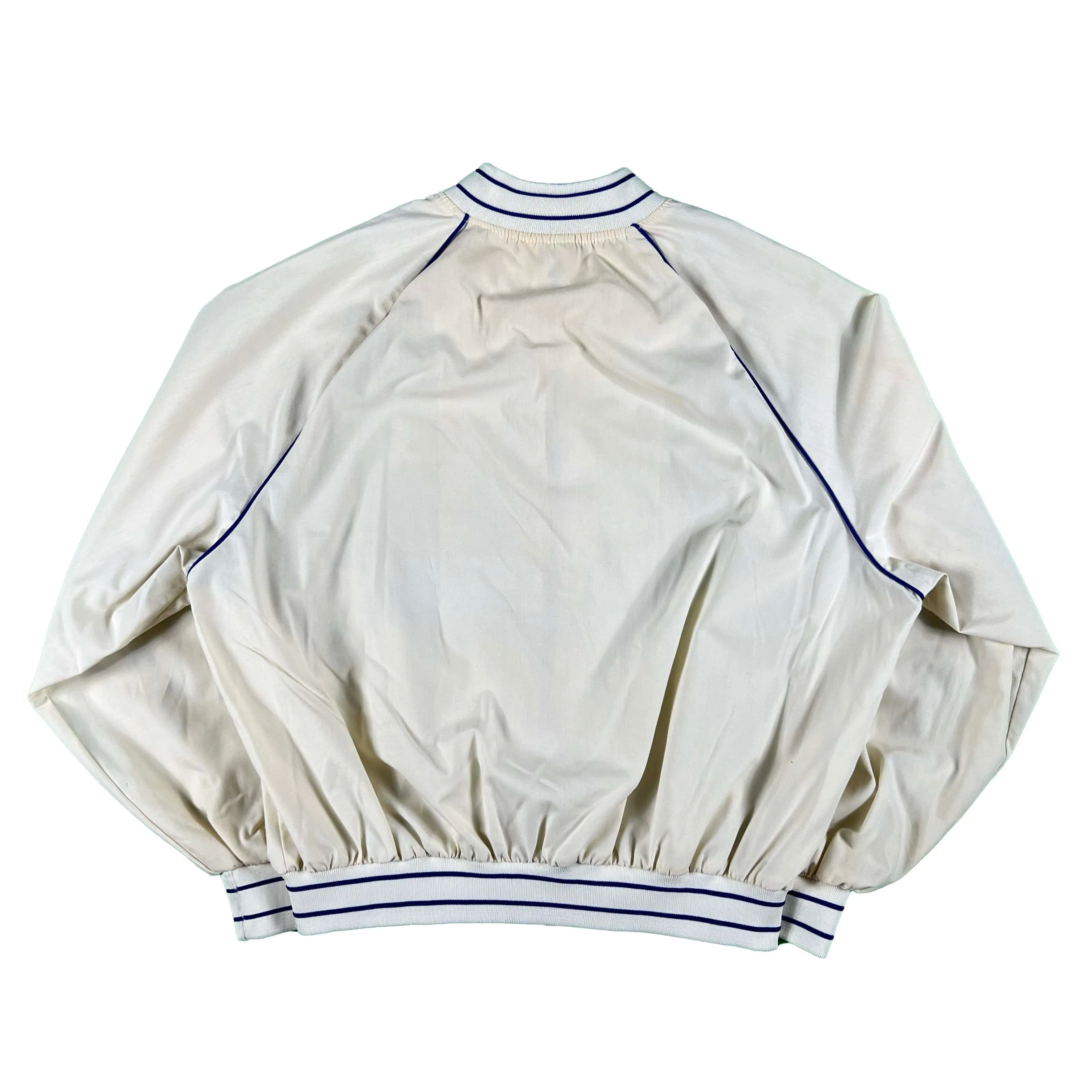 80s 'Phillips' White Bowling Jacket- XL