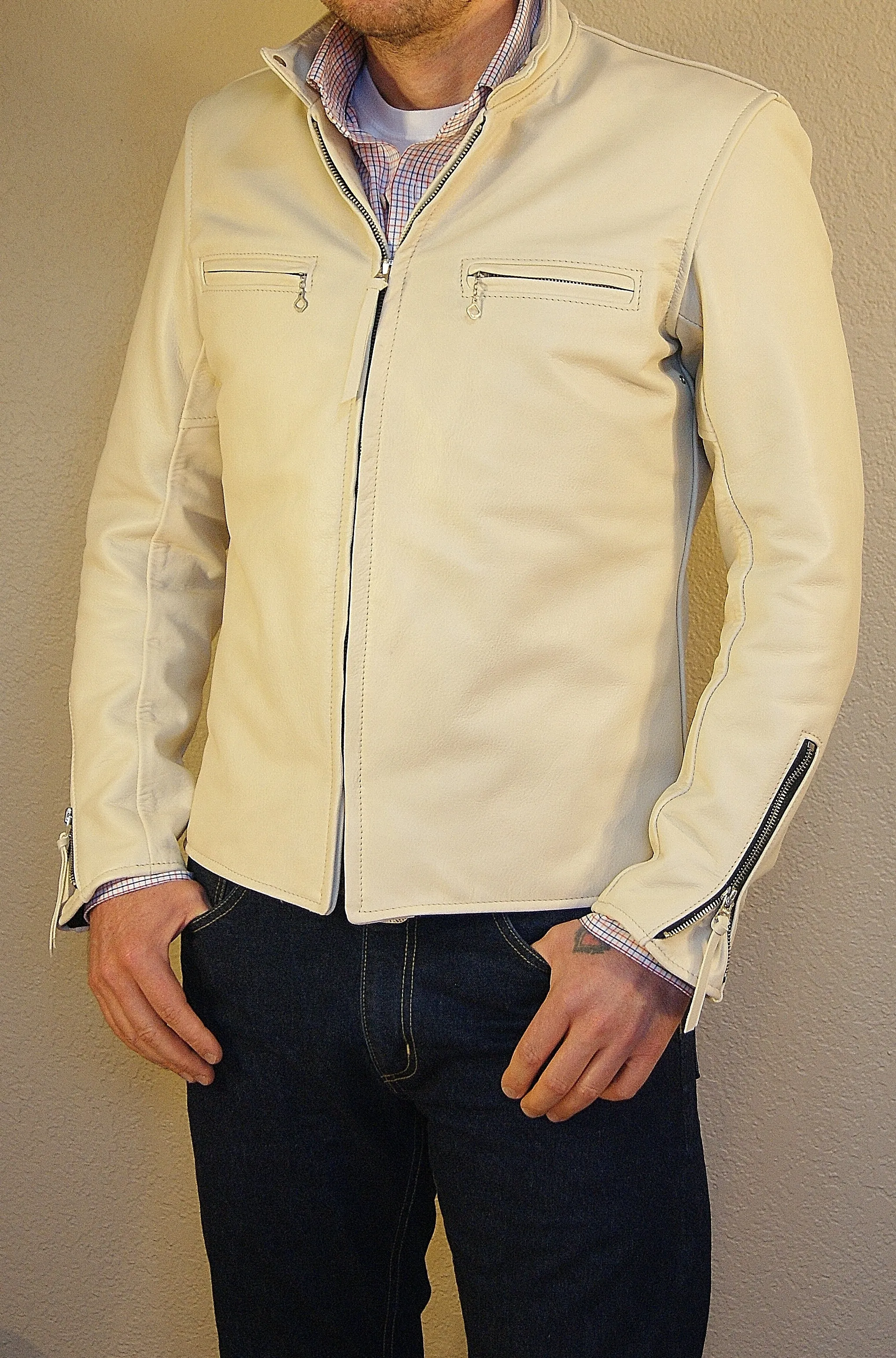 Aero Board Racer, size 38, Cream Vicenza Horsehide