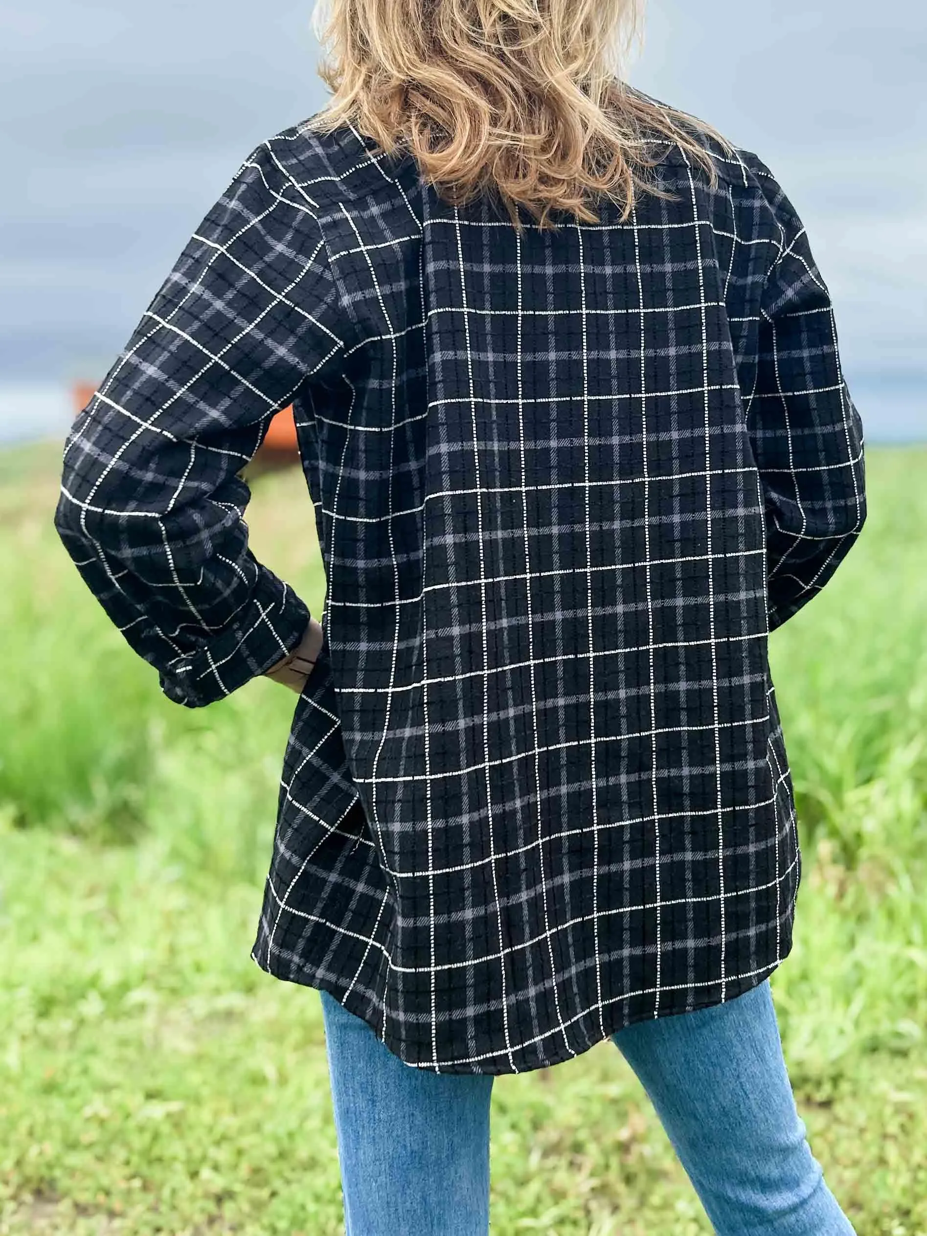 AFC Black Plaid Women’s Flannel Shirt