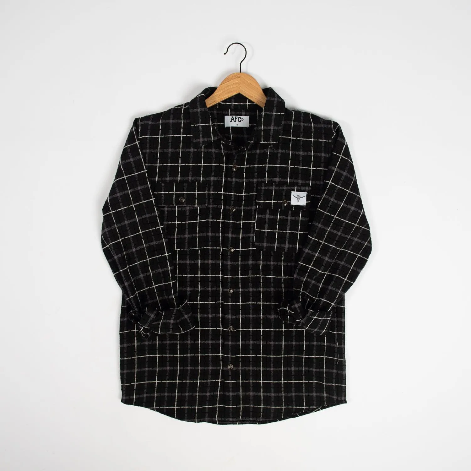 AFC Black Plaid Women’s Flannel Shirt