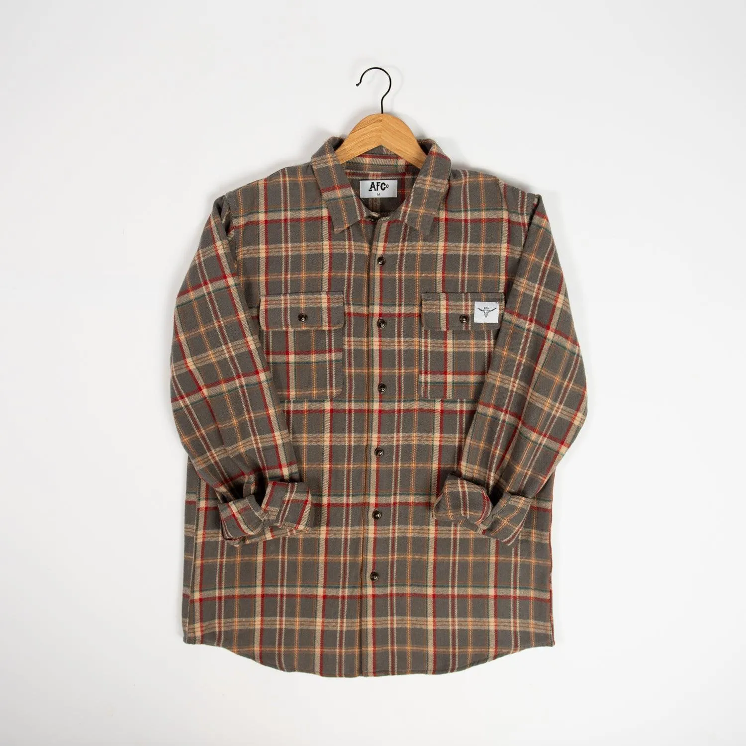 AFC Grey Plaid Women’s Flannel Shirt