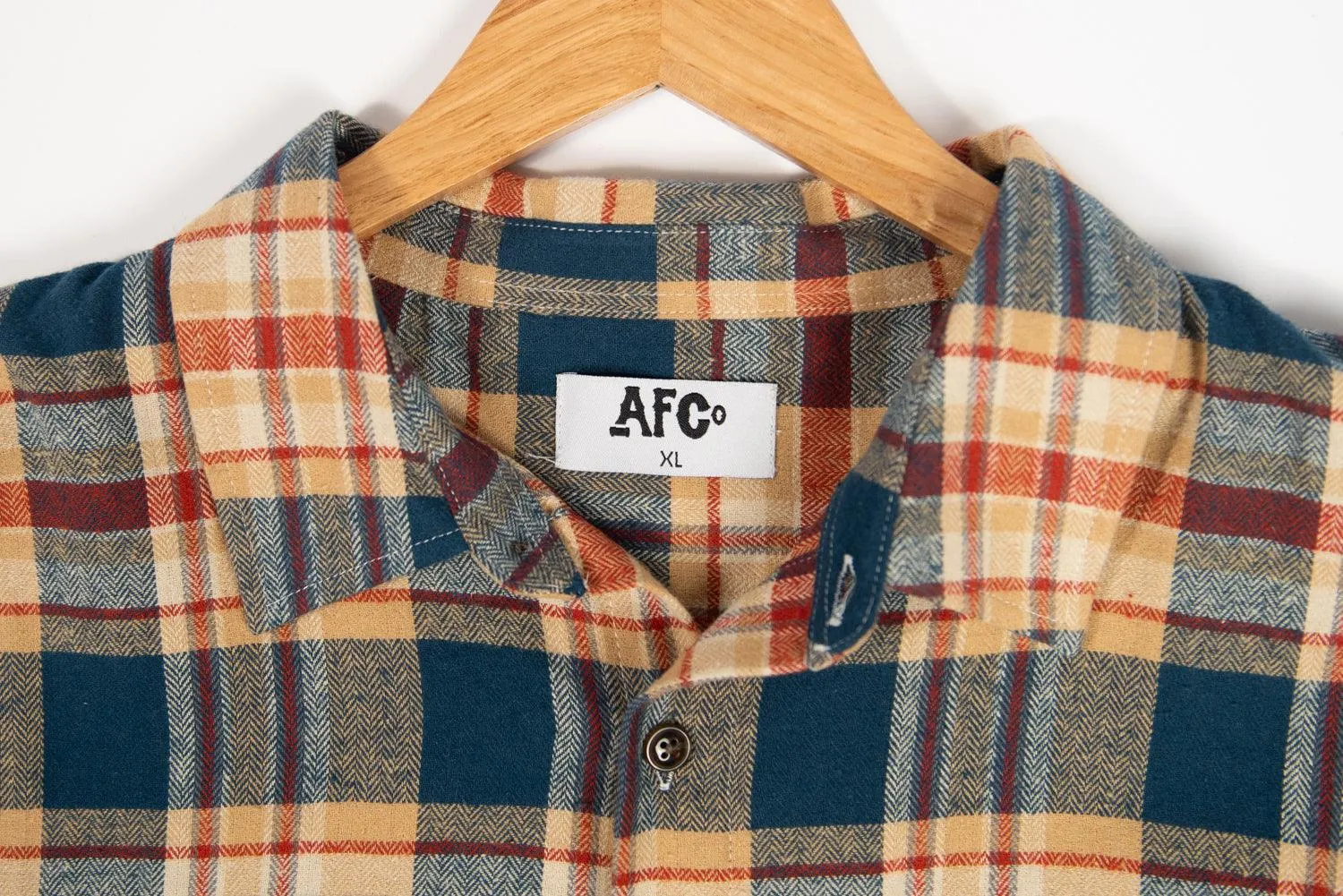 AFC Men’s Mustard Plaid Flannel Shirt