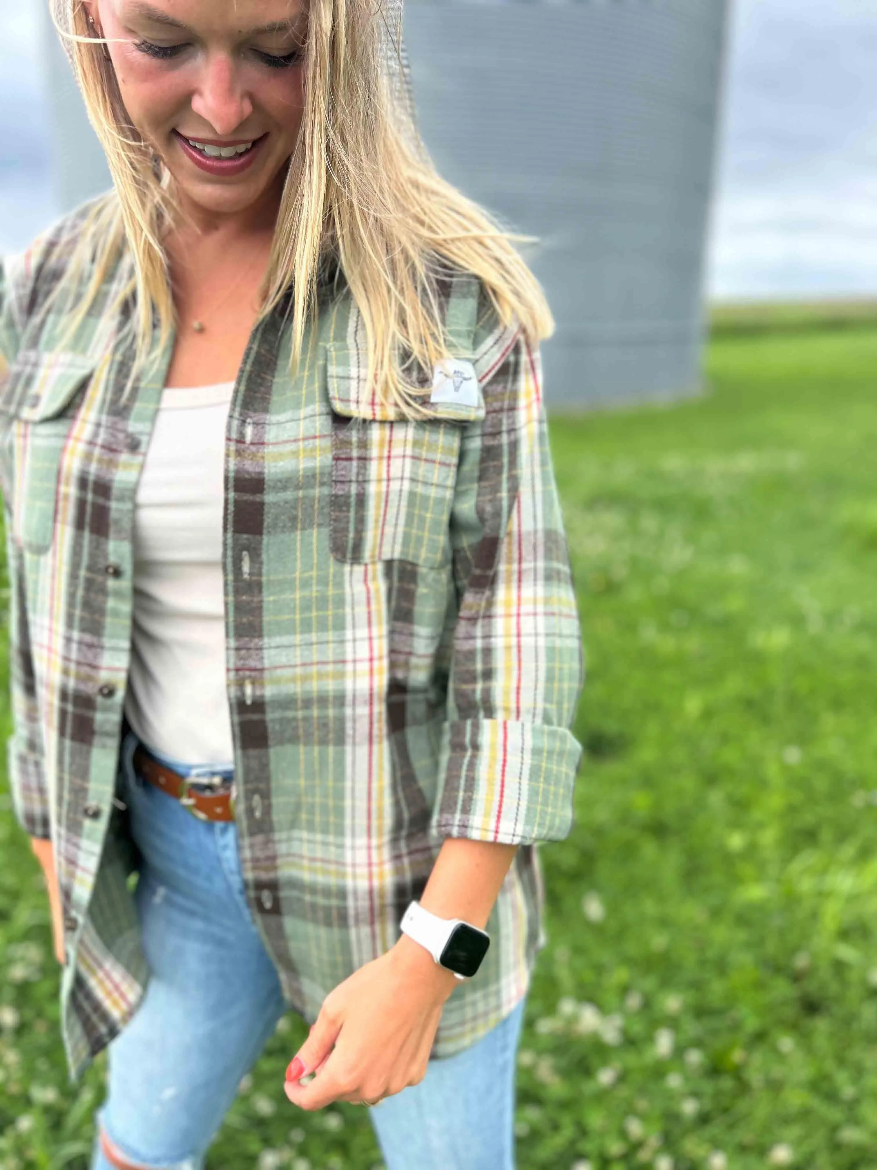 AFC Sage Plaid Women’s Flannel Shirt