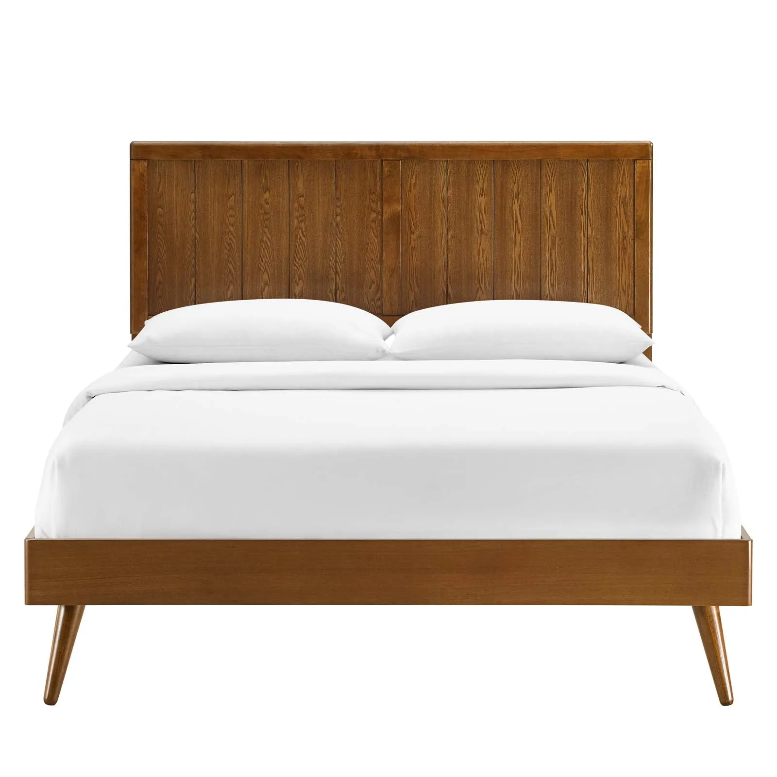 Alana Full Wood Platform Bed With Splayed Legs Walnut MOD-6619-WAL