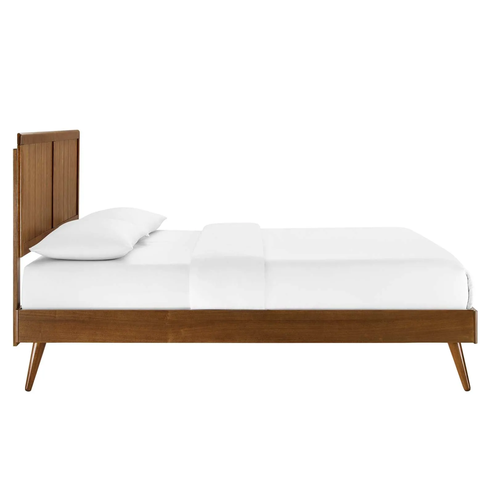 Alana Full Wood Platform Bed With Splayed Legs Walnut MOD-6619-WAL