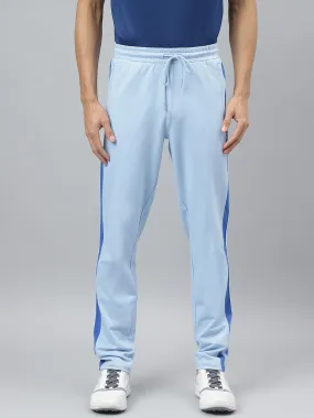 Alcis Men Powder Blue Slim-Fit Athleisure Track Pants