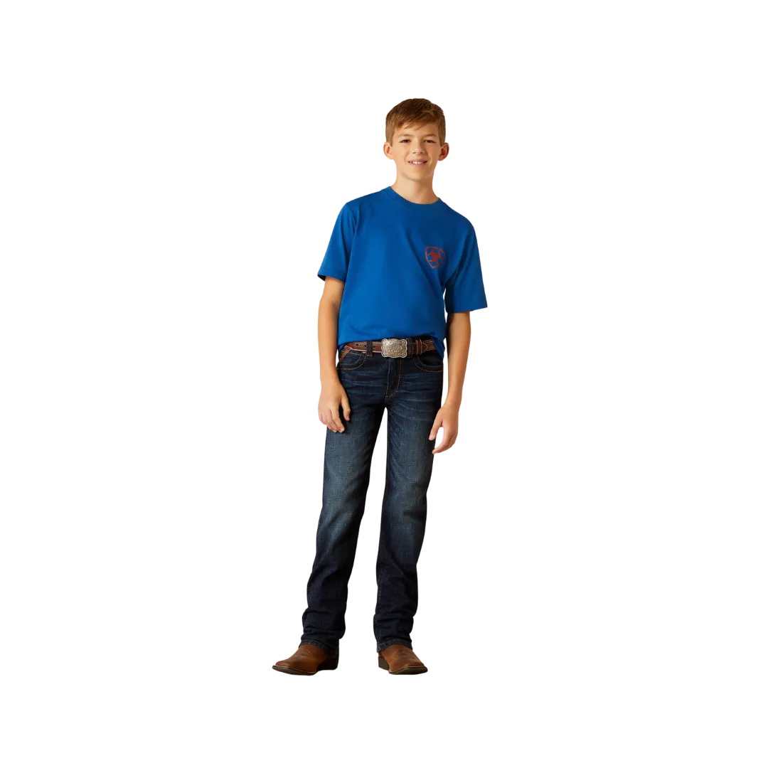 Ariat Kid's B5 Slim Romeo Straight Leg Mineral Blue Jeans