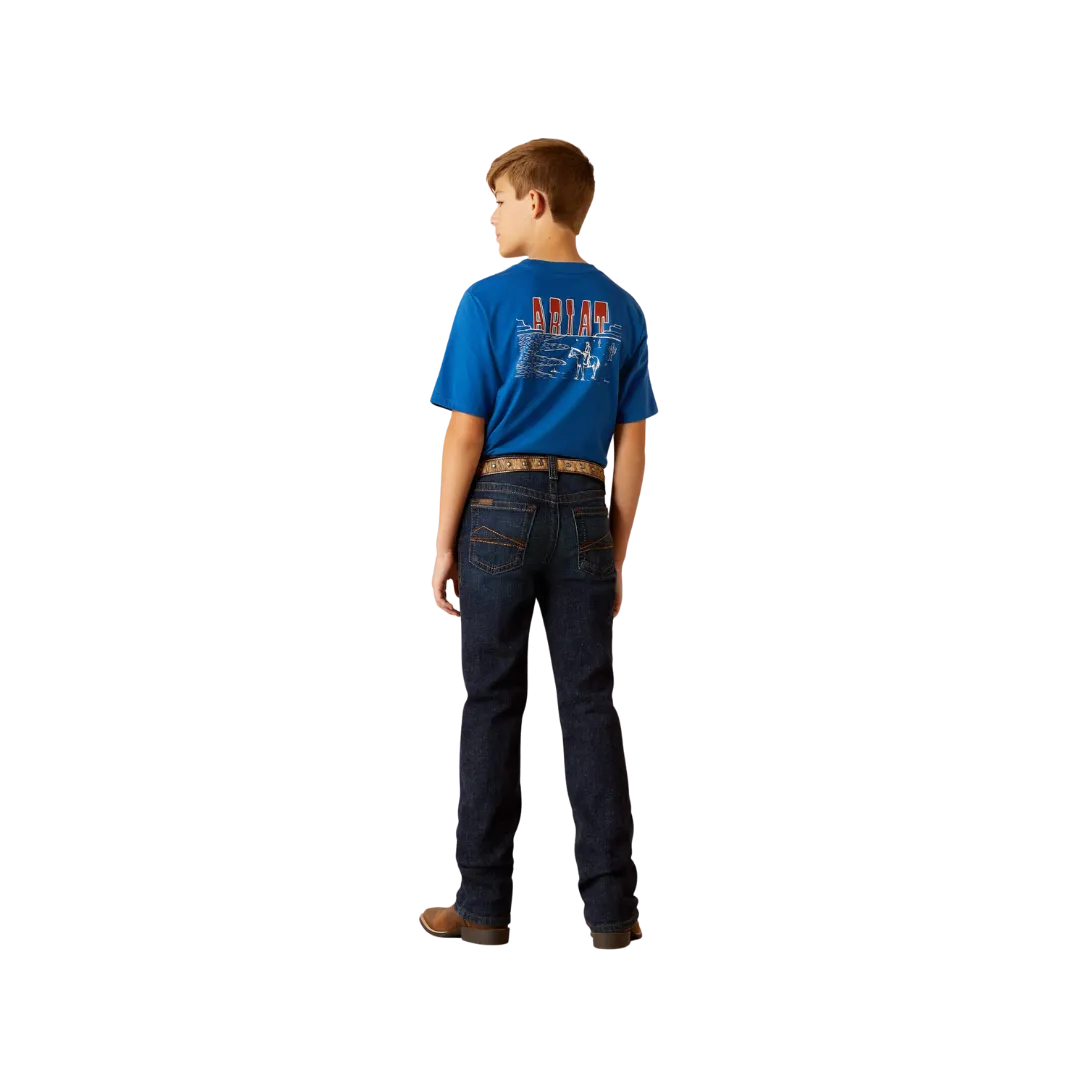 Ariat Kid's B5 Slim Romeo Straight Leg Mineral Blue Jeans