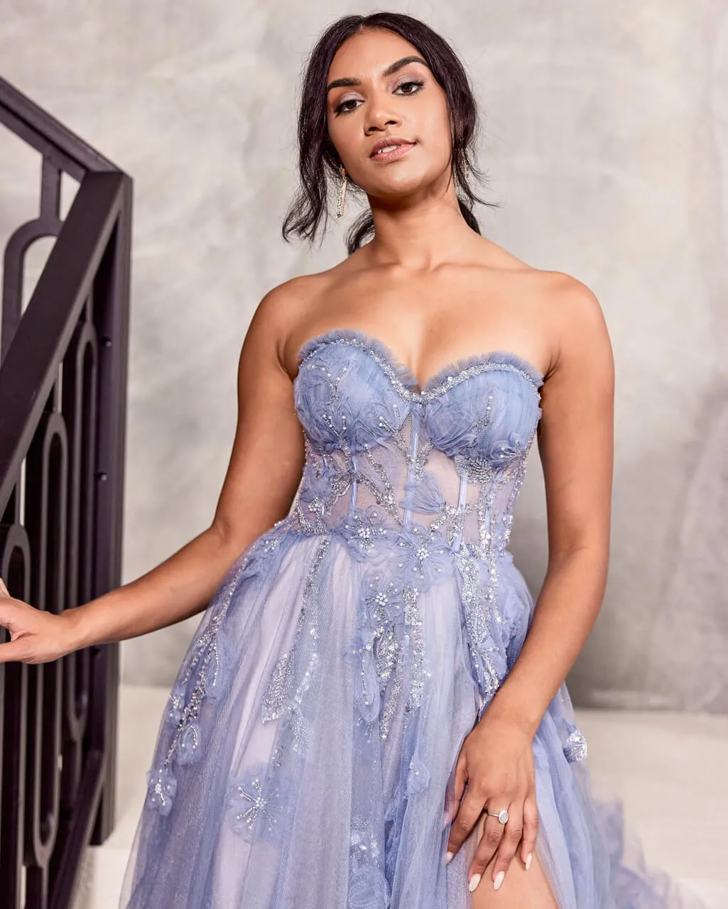 Azura Strapless Gown - Paris Blue [HIRE]