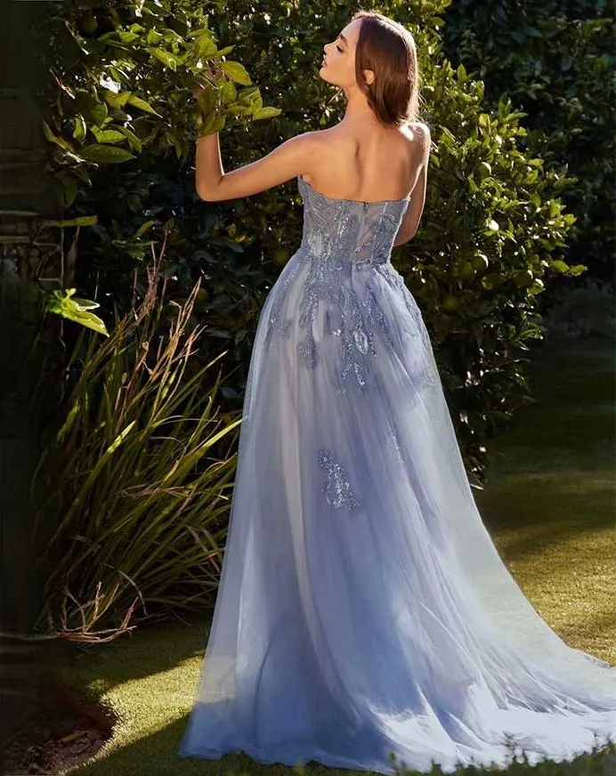 Azura Strapless Gown - Paris Blue [HIRE]