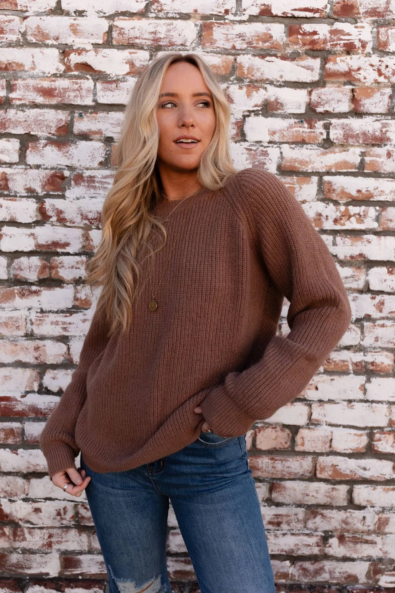 Back To Business Crochet Lace Top - Mocha