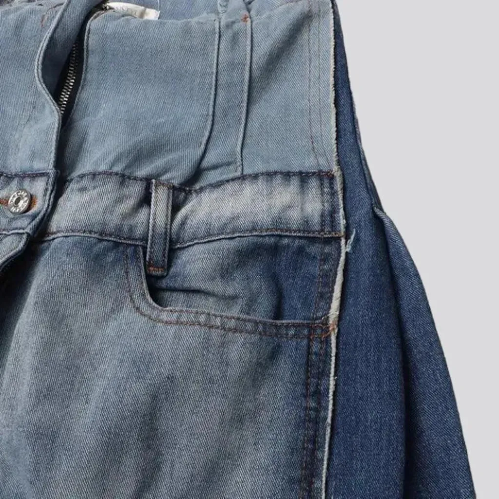 Baggy ultra-high-waist jeans for women