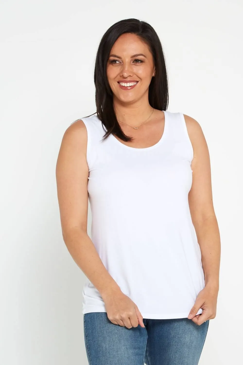 Bamboo Tank Top - White