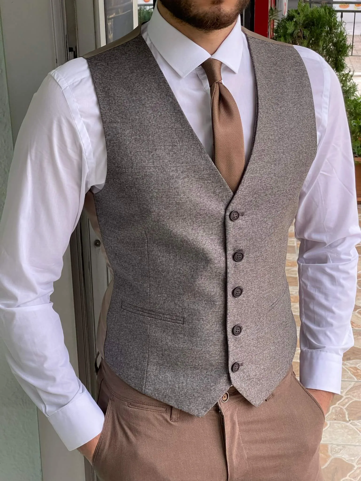 Beige Waistcoat