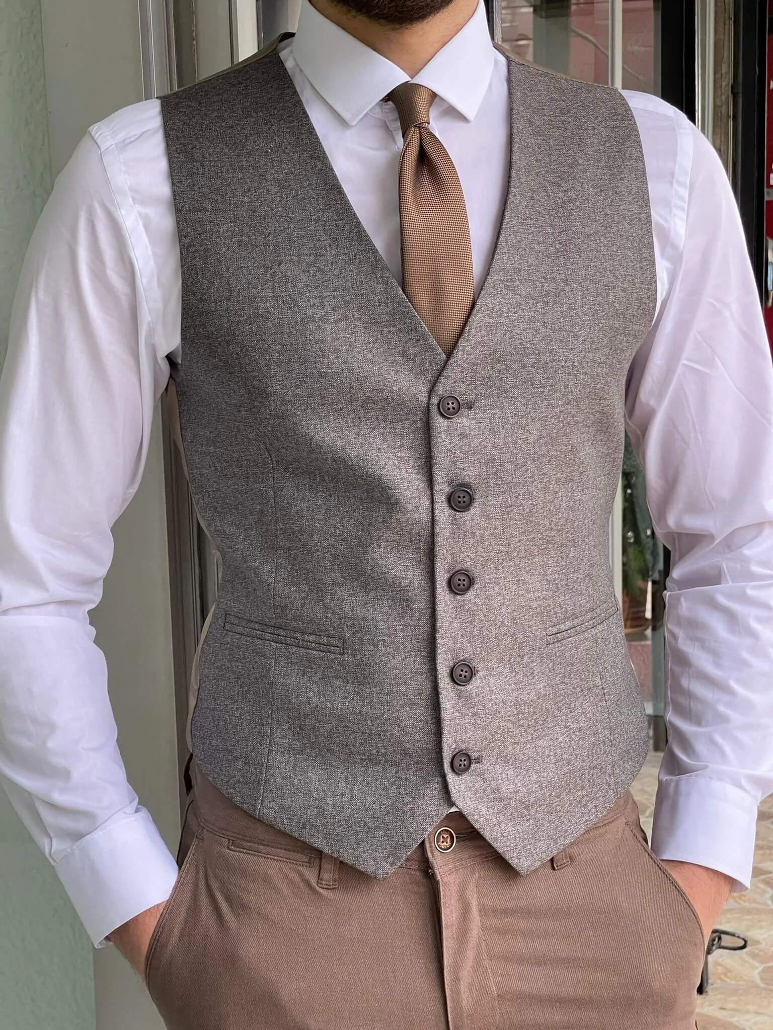 Beige Waistcoat