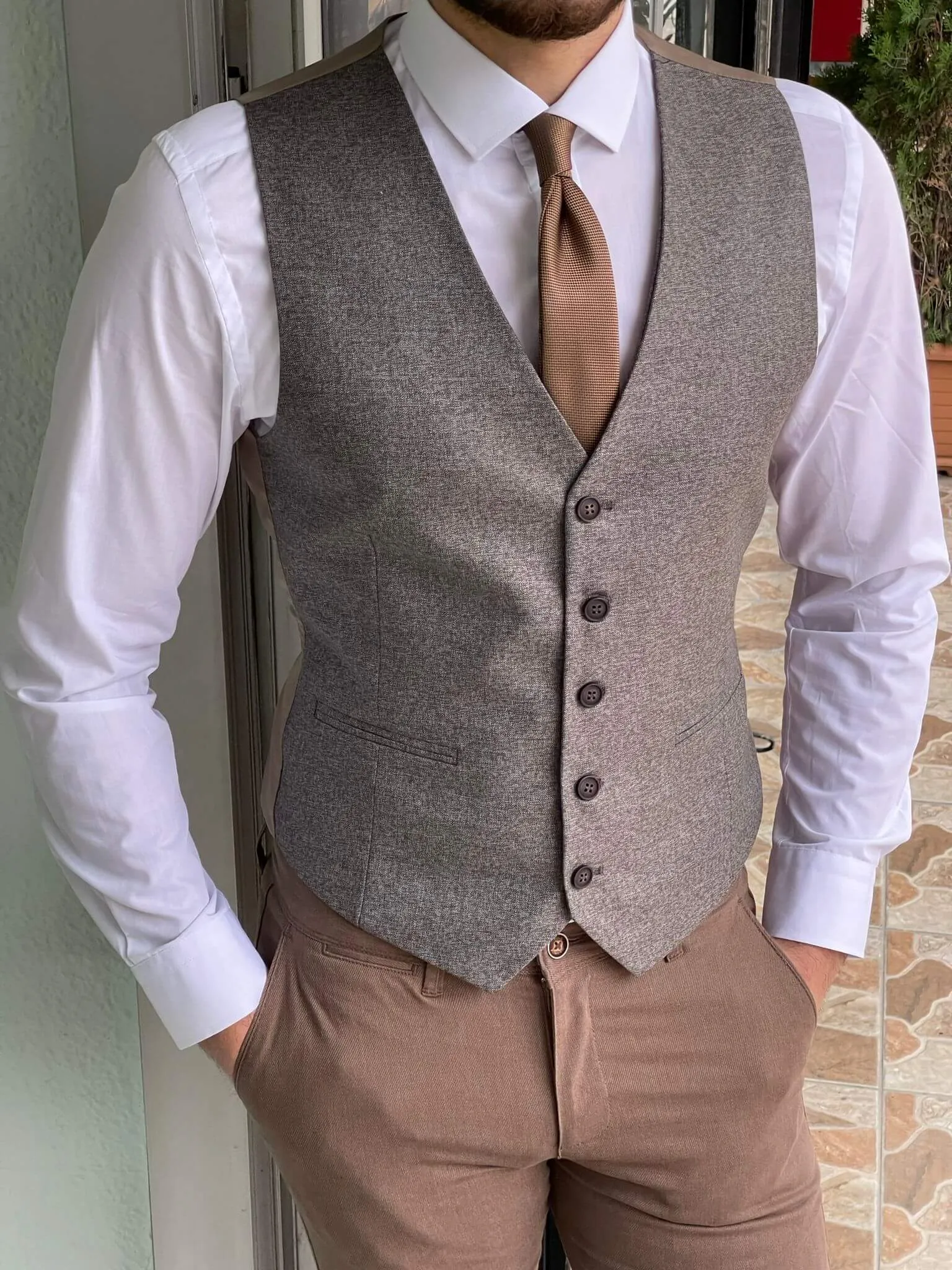 Beige Waistcoat