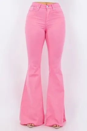 Bell Bottom Jean in Pink