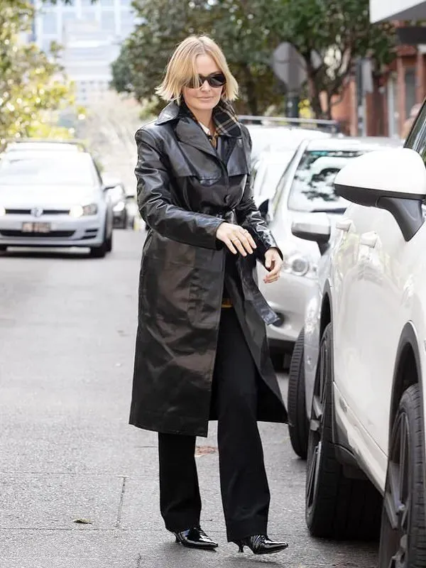 Birthday Bash Lara Bingle Leather Coat