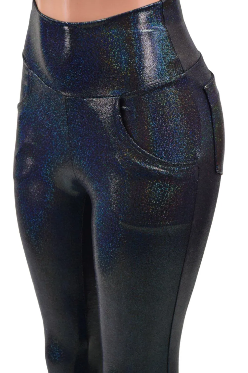 Black Holographic Pocket Leggings