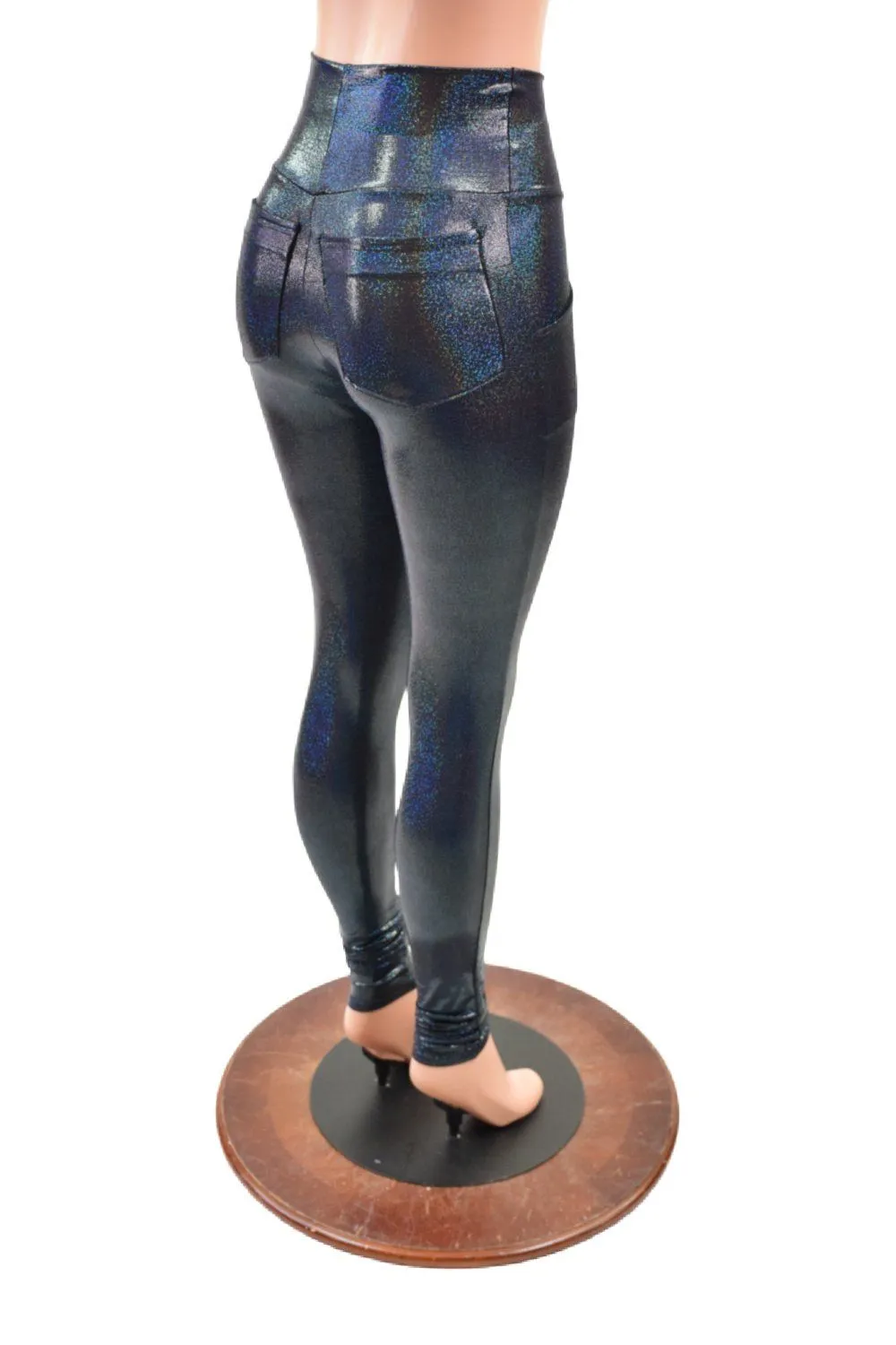 Black Holographic Pocket Leggings