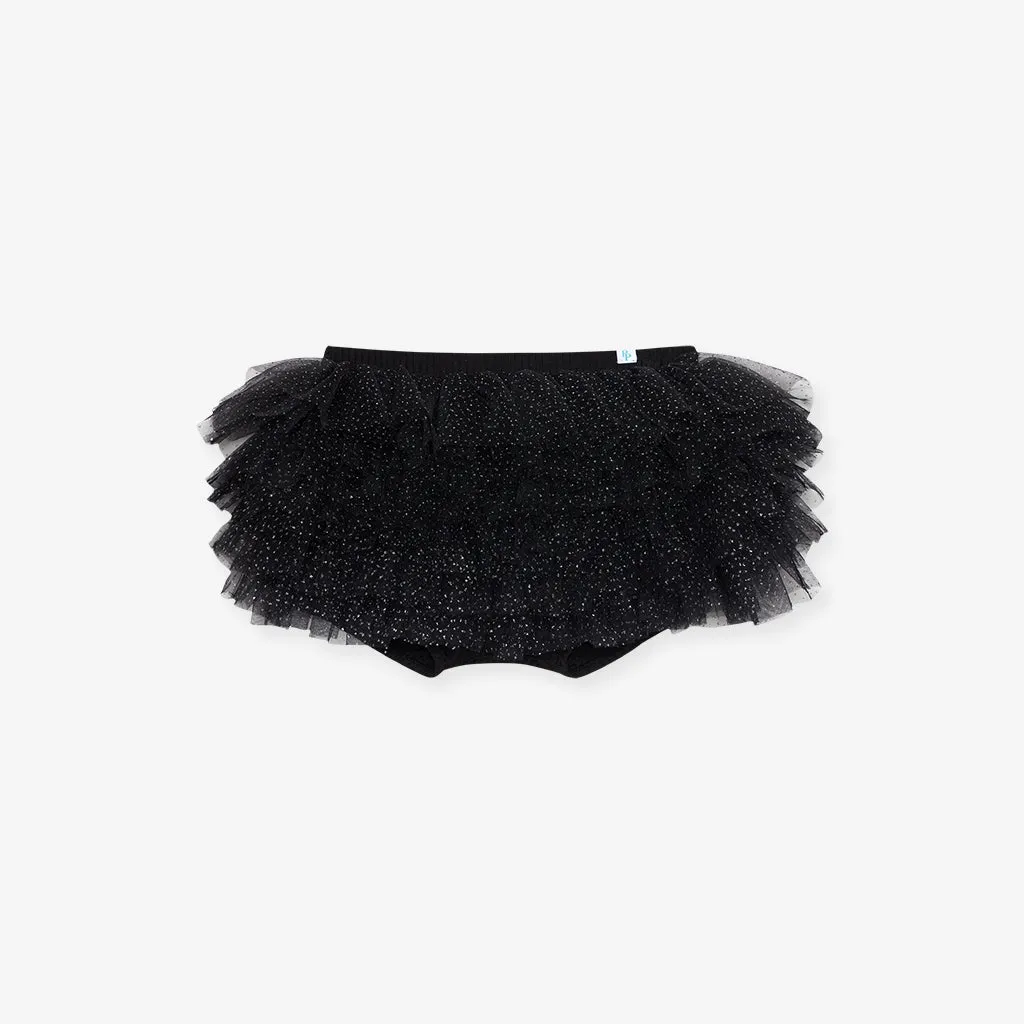 Black Ribbed Tulle Bloomer