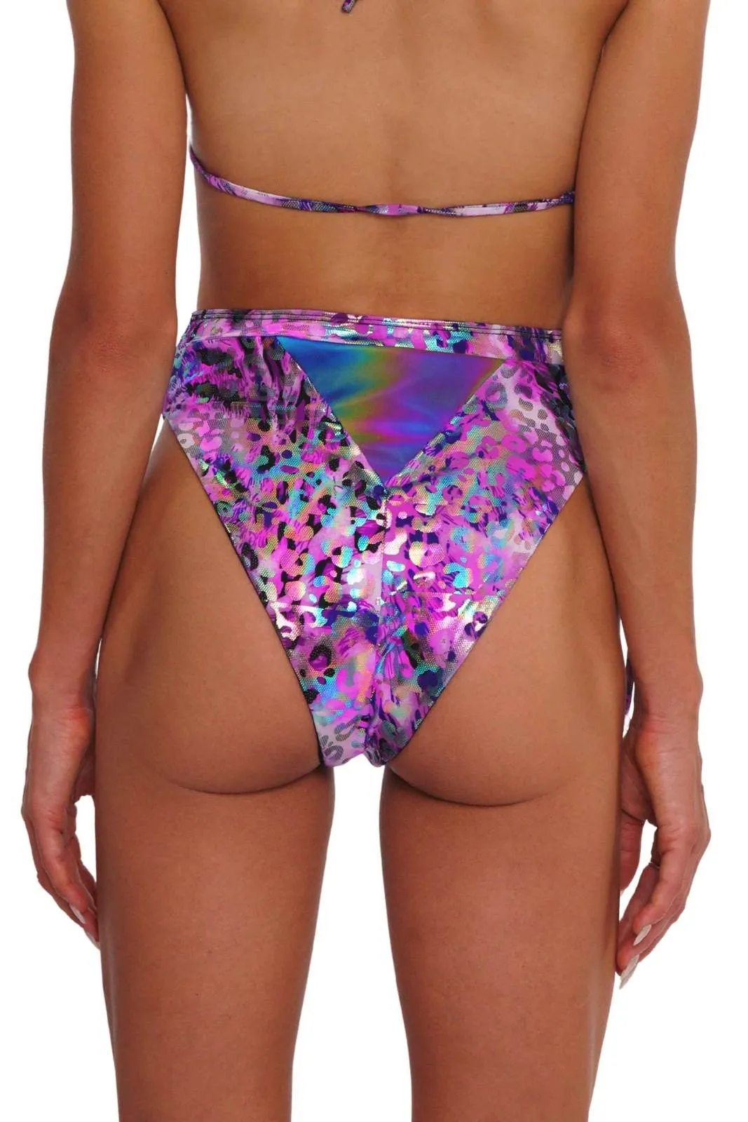 Bliss High Cut Purple Rave Bottoms - Jungle Cat