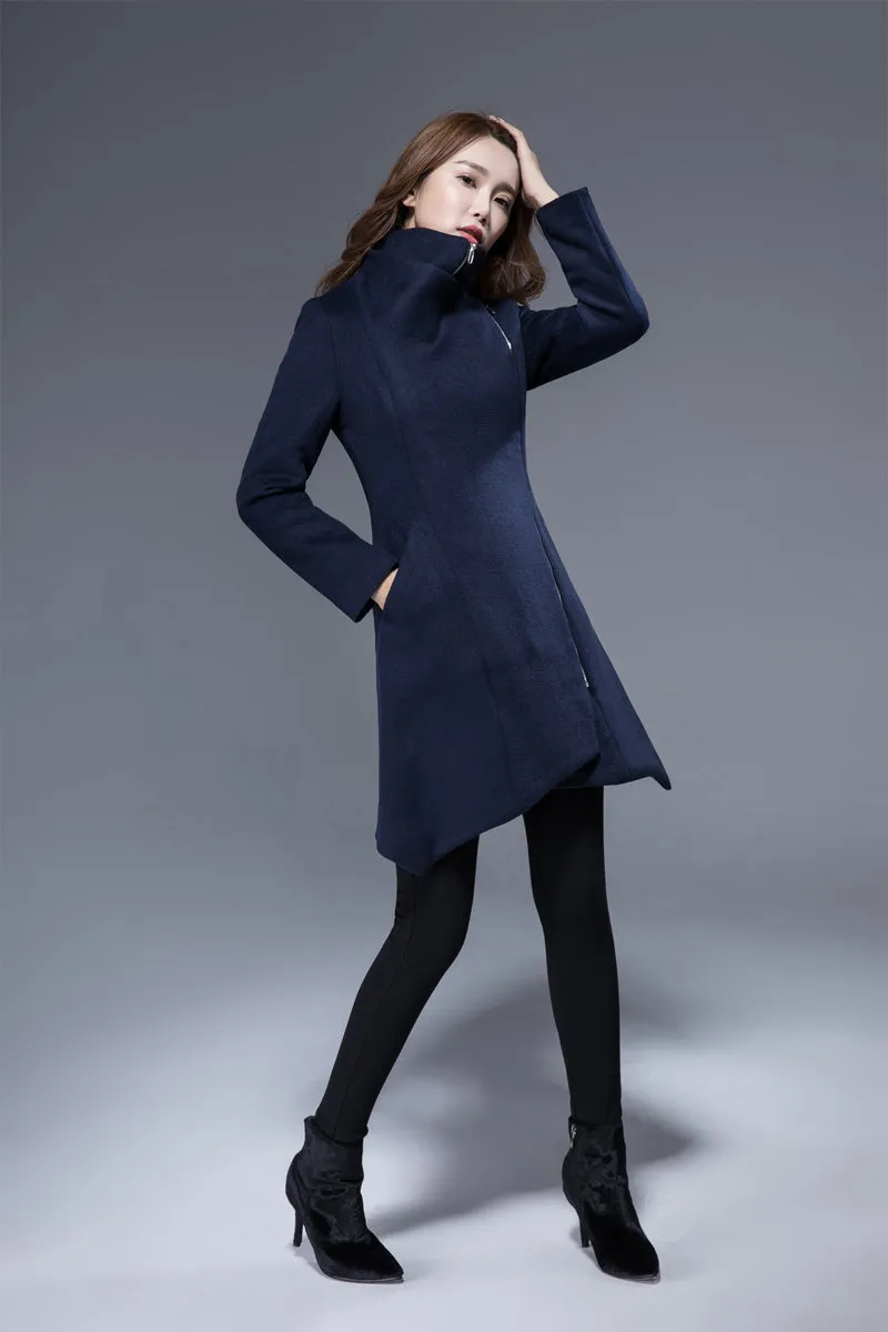 blue wool wrap jacekt 1817