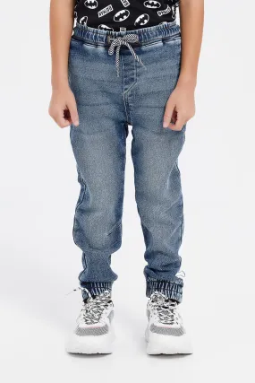 Boys Blue Denim Jogger Jeans