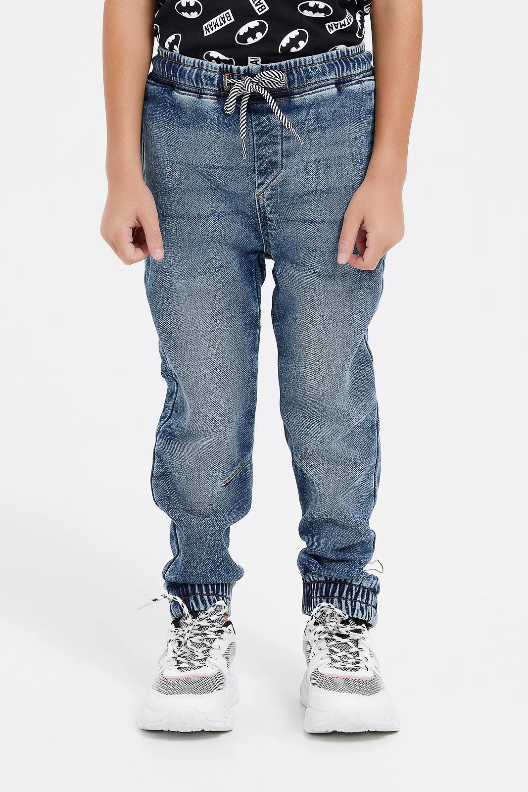 Boys Blue Denim Jogger Jeans