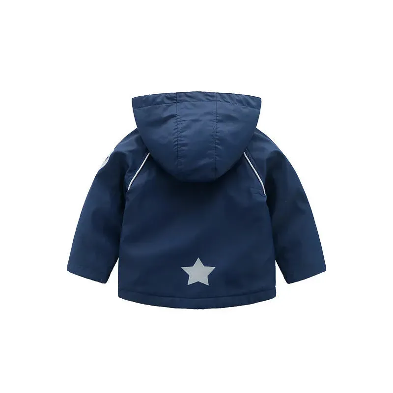 Boys' Hooded  Autumn  Clothing Children's Fleece Jacket