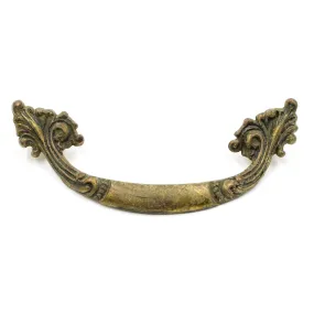 Brass Filigree Curved Nouveau Pulls