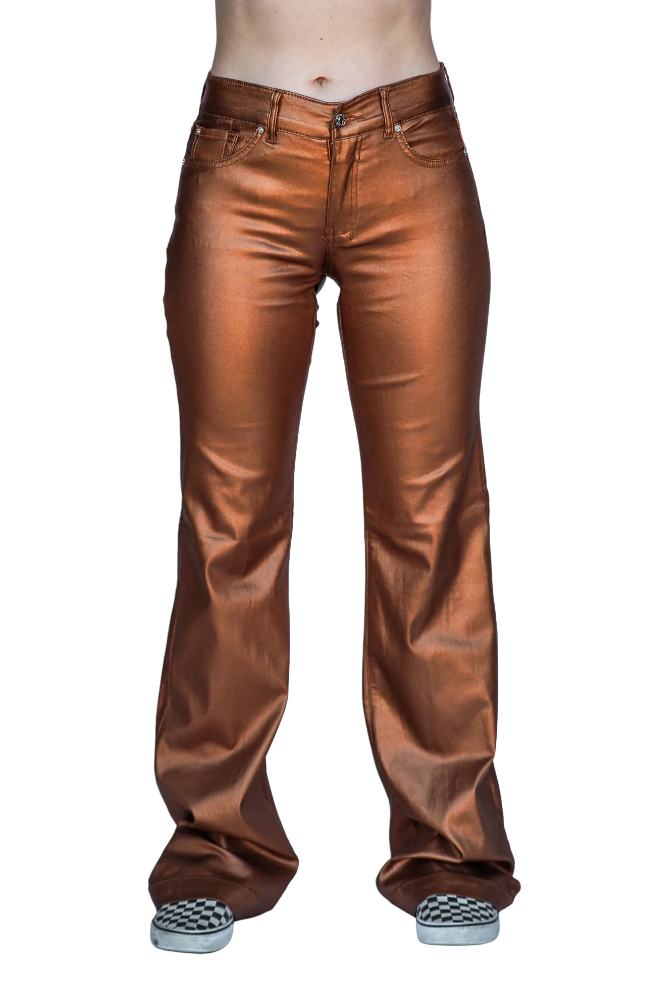 BRONZE METALLIC SIGNATURE TROUSERS