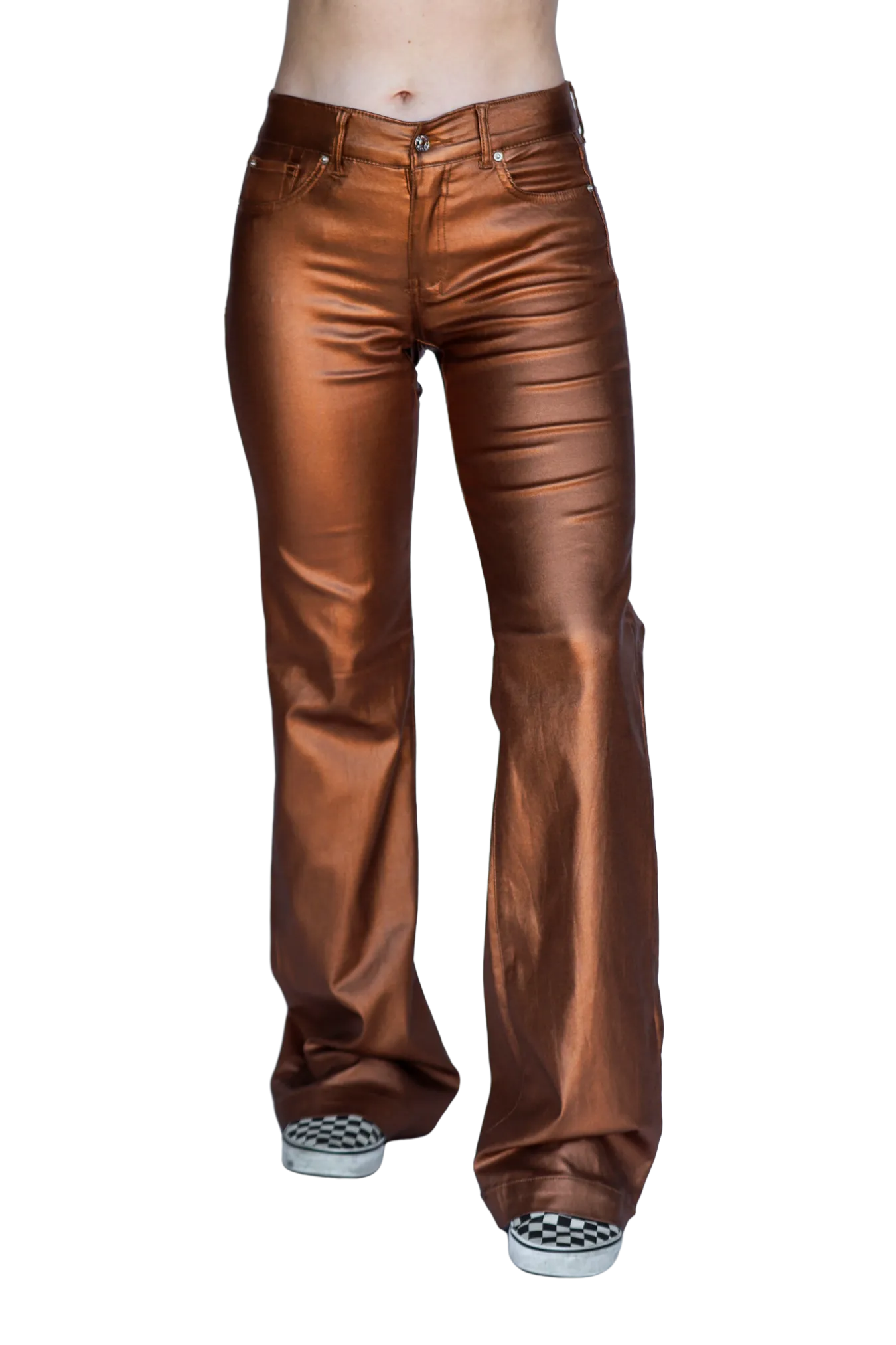 BRONZE METALLIC SIGNATURE TROUSERS