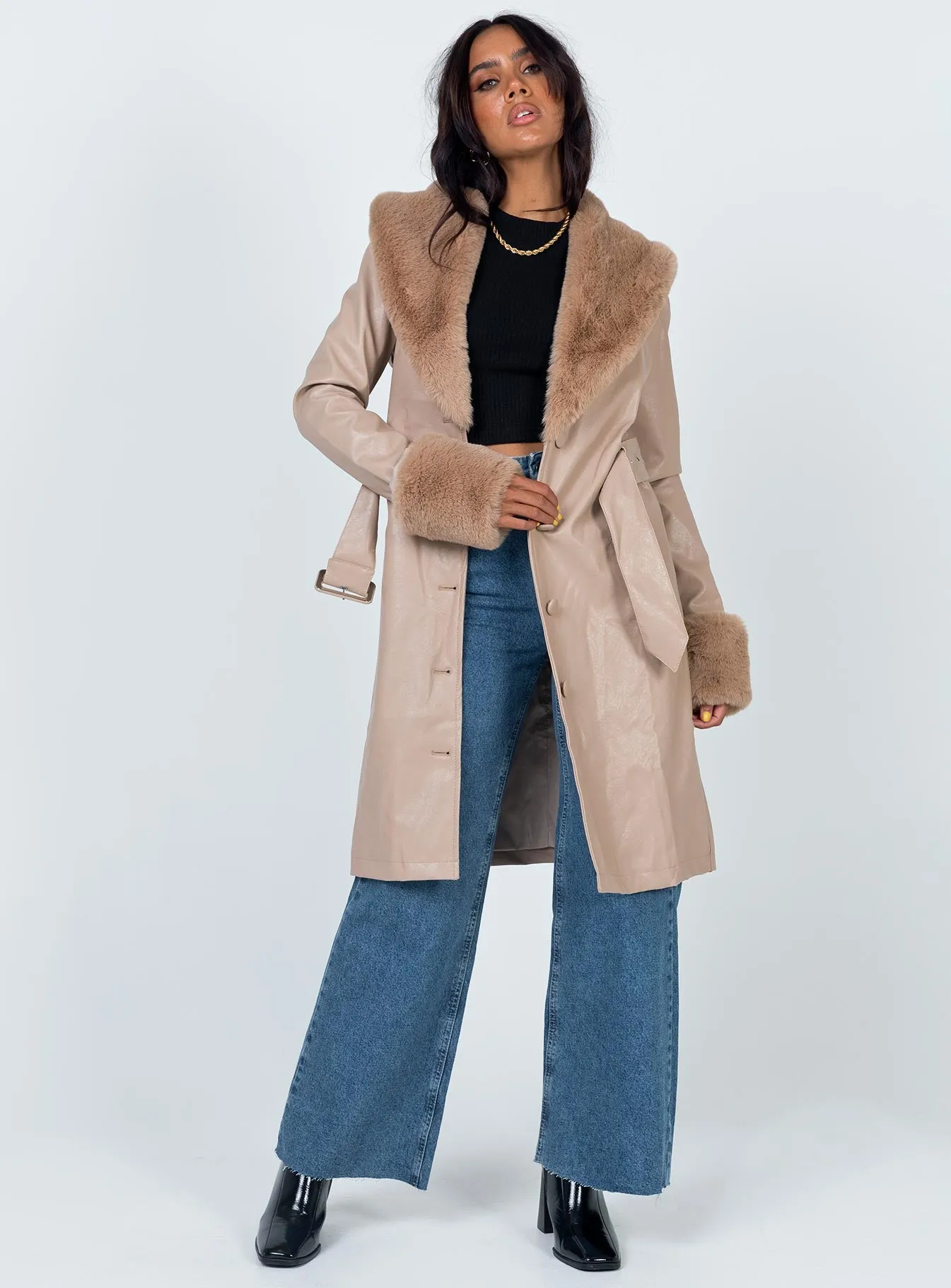 Brooklyn Long Coat Tan