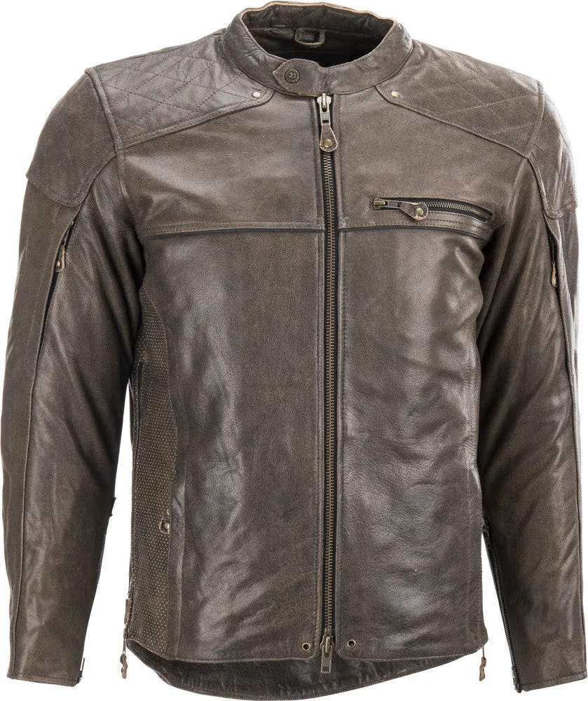 Brown Leather Gasser Riding Jacket by Highway 21