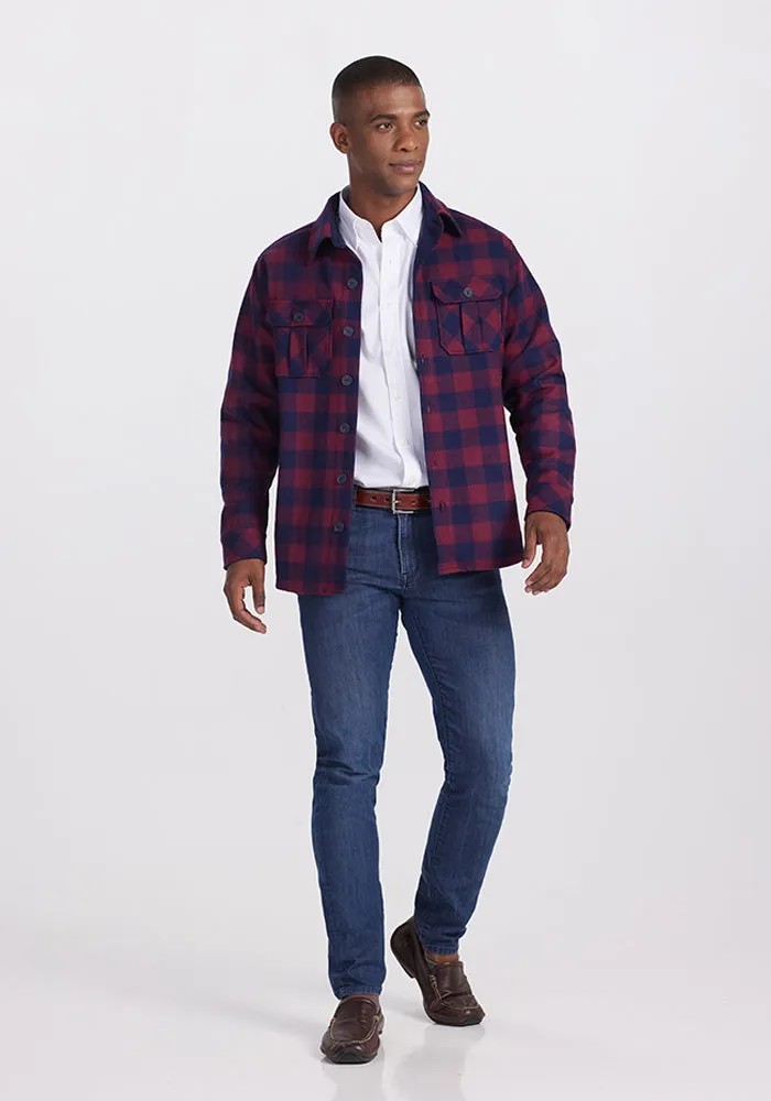 Burlington Jacket - Cranberry Navy Checkered