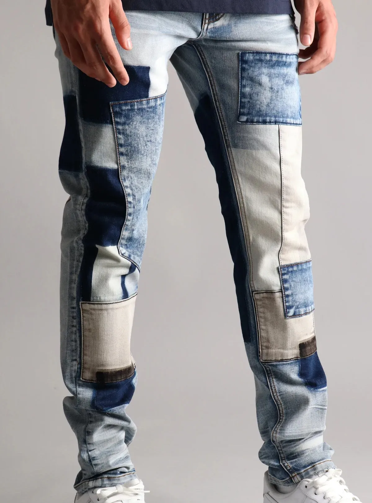 Capital Denim Jeans - Cerulean Patchwork - Vintage Light Blue