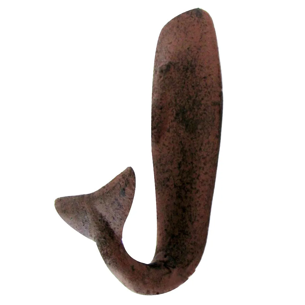 Cast Iron Wall Mount Nautical Whale Tail Hook