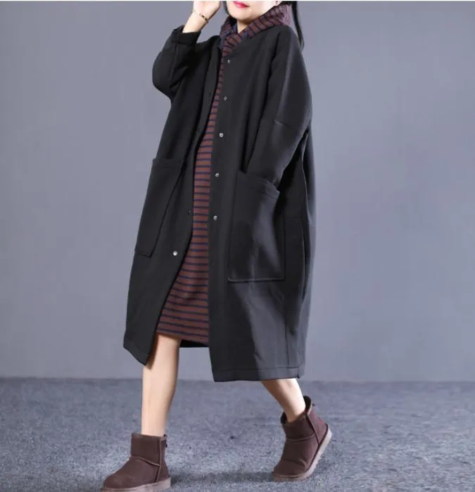 Casual Coat Loose A line Parka Plus Size Coat Jacket