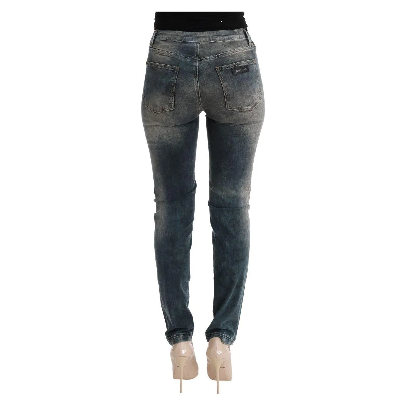 Cavalli Chic Blue Wash Slim Fit Jeans