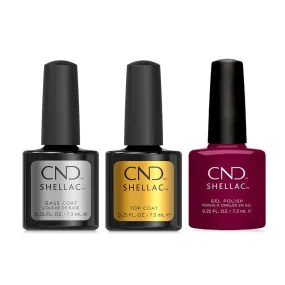 CND - Shellac Combo - Base, Top & Berry Boudoir