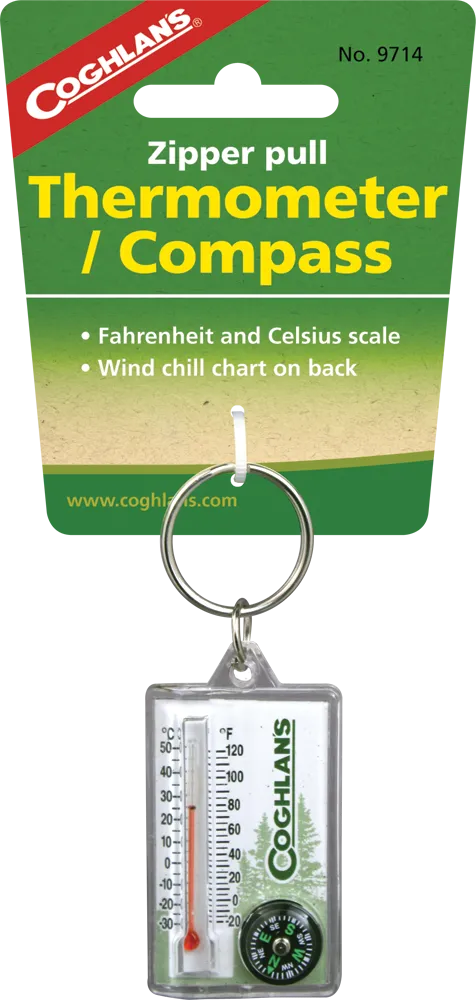 Coghlan's Zipper Pull Thermometer & Compass