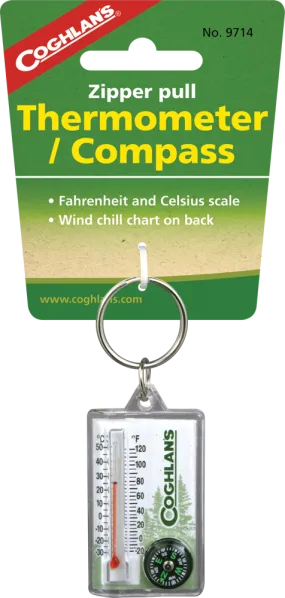 Coghlan's Zipper Pull Thermometer & Compass